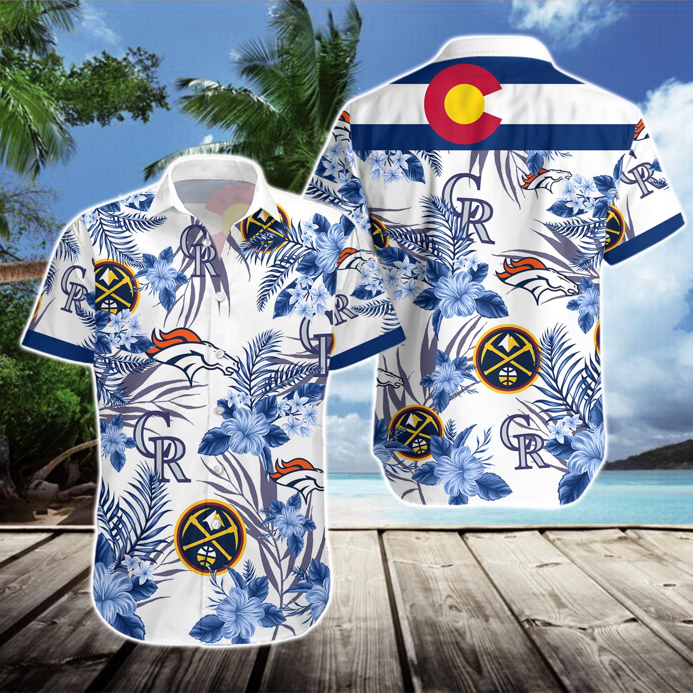 Denver BRONCOS NUGGETS ROCKIES Hawaiian Shirt Gift – Colorado Sports Fan Apparel Denver BRONCOS NUGGETS ROCKIES Hawaiian Shirt Gift – Colorado Sports Fan Apparel