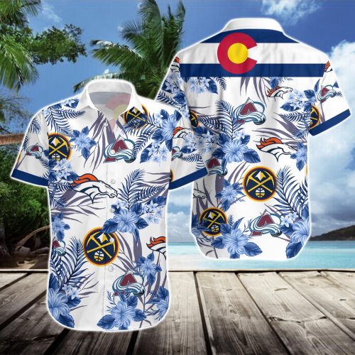 Denver BRONCOS, Denver NUGGETS, Colorado AVALANCHEHawaiian Shirt Gift