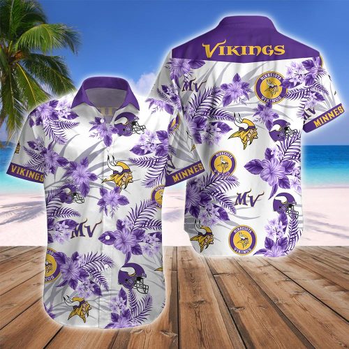 Minnesota VikingsNFL Floral Hawaii Shirt Gift