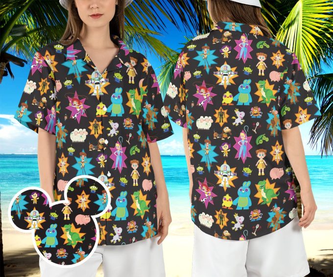 Disney Pixar Toy Story Hawaiian Shirt – Cartoon Friends Aloha Shirt for WDW Magic Kingdom
