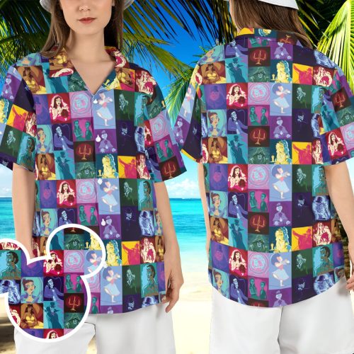 Disneyland Haunted Mansion Stretching Room Hawaiian Aloha Shirt – Horror Halloween Button Shirt