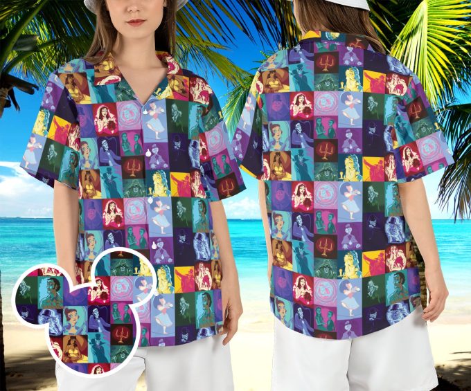 Disneyland Haunted Mansion Stretching Room Hawaiian Aloha Shirt – Horror Halloween Button Shirt