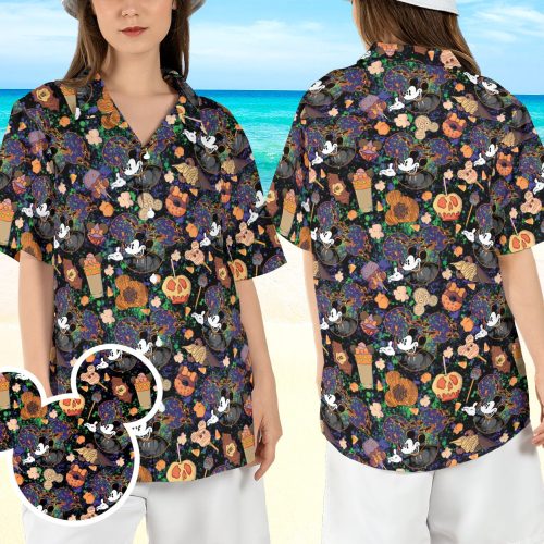 Mickey s Not So Scary Halloween Party Hawaiian Shirt – Disneyland Halloween Snacks Aloha Shirt