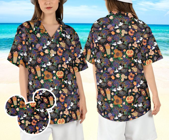 Mickey s Not So Scary Halloween Party Hawaiian Shirt – Disneyland Halloween Snacks Aloha Shirt