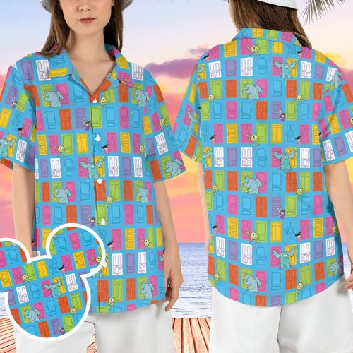 Monsters Inc & University Hawaiian Shirts: Disneyland Beach Aloha & Button Shirt