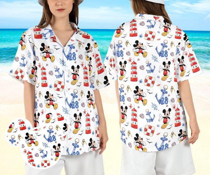 Mickey Mouse Cruise Hawaiian Shirt – Disneyland Magic Sea Hawaii Aloha Beach WDW Button Shirt