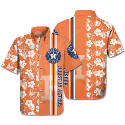 Orange White Houston Astros Hawaiian Shirt – Perfect Summer Gift for Baseball Fans