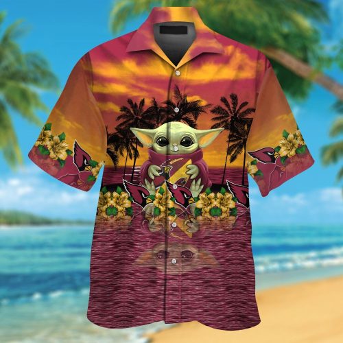 Arizona Cardinals & Baby Yoda Hawaiian Shirt