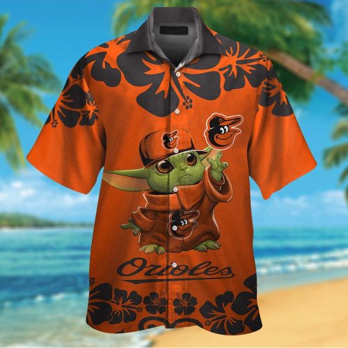 Baltimore Orioles & Baby Yoda Hawaiian Shirt #2 – Trendy MLB Star Wars Shirt