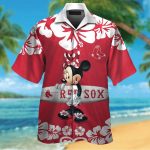 Official Boston Red Sox & Minnie Mouse Hawaiian Shirt – Limited Edition