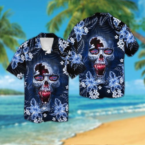 Buffalo Bills Skull Hawaiian Shirt
