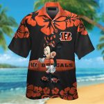 Cincinnati Bengals & Minnie Mouse Hawaiian Shirt