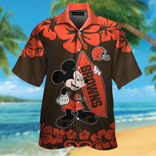 Cleveland Browns & Mickey Mouse Hawaiian Shirt