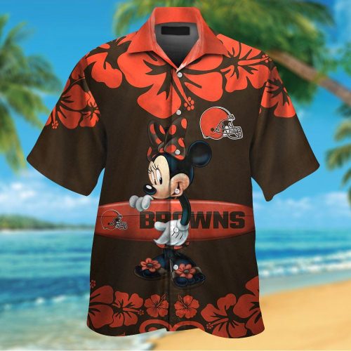 Cleveland Browns & Minnie Mouse Hawaiian Shirt