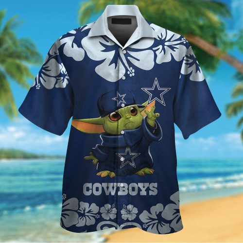 Dallas Cowboys & Baby Yoda Hawaiian Shirt Gift for Men Women #2