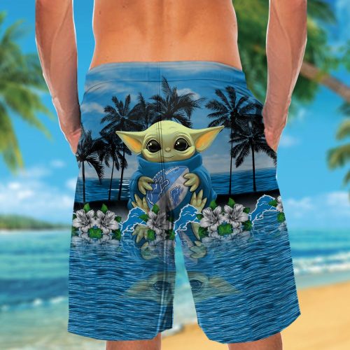 Detroit Lions & Baby Yoda Hawaiian Shirt
