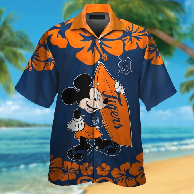 Detroit Tigers & Mickey Mouse Hawaiian Shirt – Official MLB Disney Merchandise