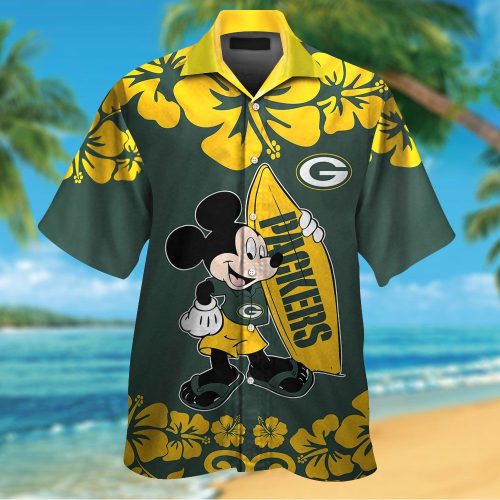 Green Bay Packers & Mickey Mouse Hawaiian Shirt