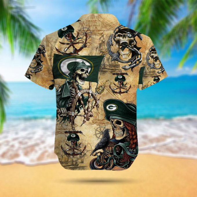 Green Bay Packers Pirates Retro Hawaiian Shirt