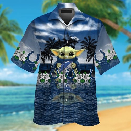 Indianapolis Colts & Baby Yoda Hawaiian Shirt