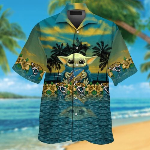 Jacksonville Jaguars & Baby Yoda Hawaiian Shirt Gift for Men Women #2