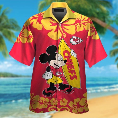 Kansas City Chiefs & Mickey Mouse Hawaiian Shirt