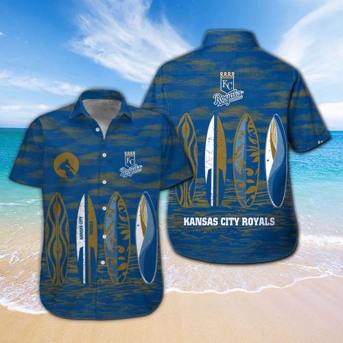 Kansas City Royals Hawaiian Shirt #4 - Official MLB Merchandise
