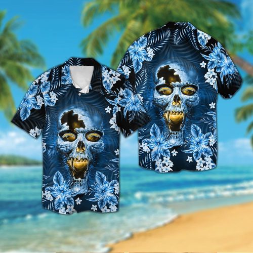 Los Angeles Chargers Skull Hawaiian Shirt Gift for Men Women #2