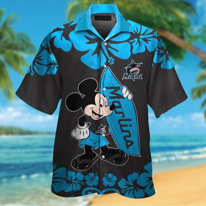 Miami Marlins Mickey Mouse Hawaiian Shirt – Official MLB Disney Merch