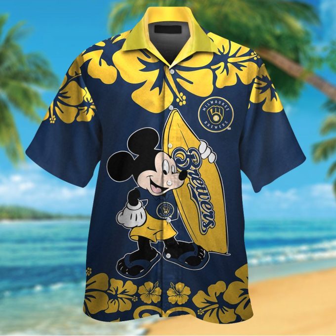 Milwaukee Brewers Mickey Mouse Hawaiian Shirt: Official MLB Disney Collab