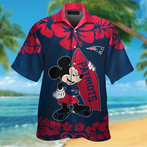 New England Patriots & Mickey Mouse Hawaiian Shirt