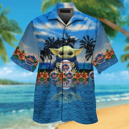 New York Mets Baby Yoda Hawaiian Shirt – Official MLB Merchandise