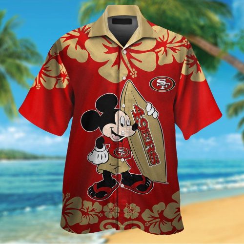 San Francisco 49ers & Mickey Mouse Hawaiian Shirt