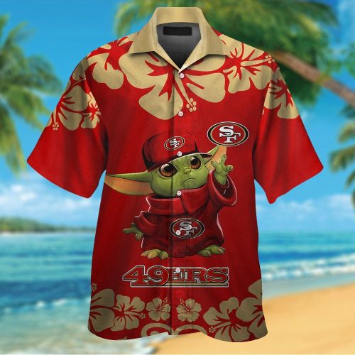 San Francisco 49ers & Baby Yoda Hawaiian Shirt Gift for Men Women #2