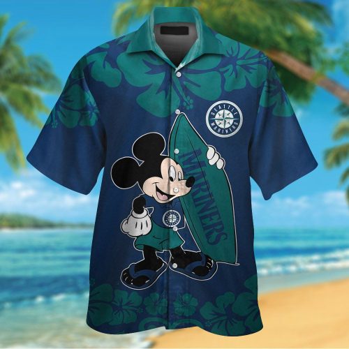 Seattle Mariners Mickey Mouse Hawaiian Shirt – Official MLB Disney Merchandise
