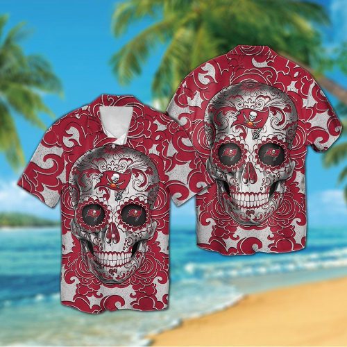 Tampa Bay Buccaneers Sugar Skull Hawaiian Shirt