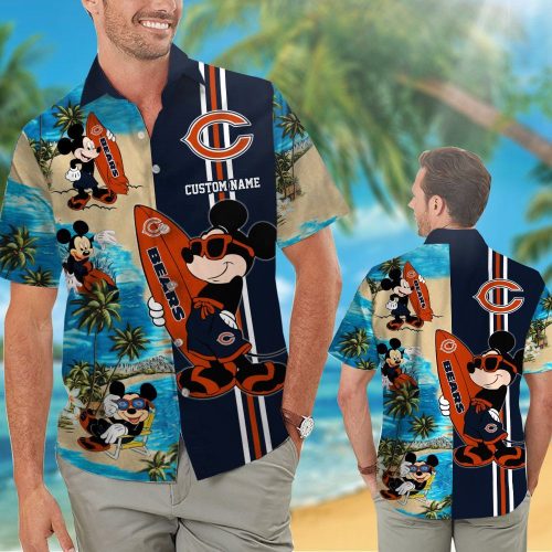 Personalized Chicago Bears & Mickey Mouse Hawaiian Shirt