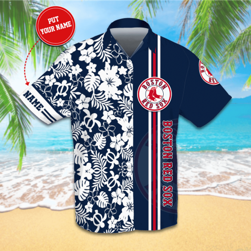 Custom Boston Red Sox Hawaiian Shirt - Personalized MLB Apparel