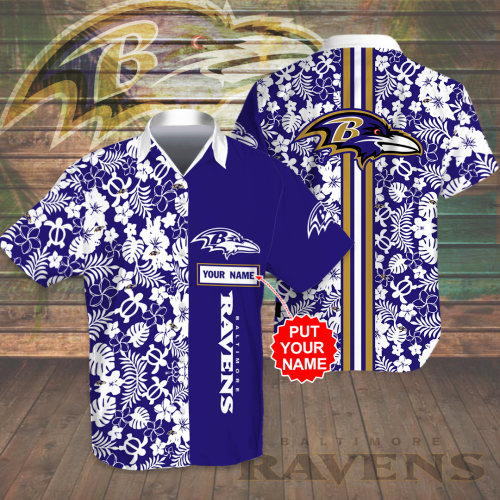 Personalized Baltimore Ravens Hawaiian Shirt Gift for Men Women #3