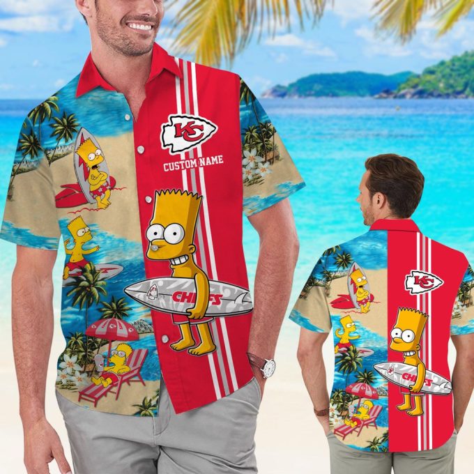 Personalized Kansas City Chiefs & Simpsons Hawaiian Shirt