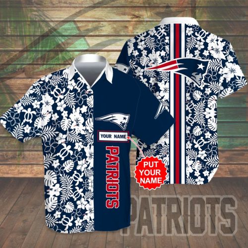 Personalized New England Patriots Hawaiian Shirt Gift for Men Women #3
