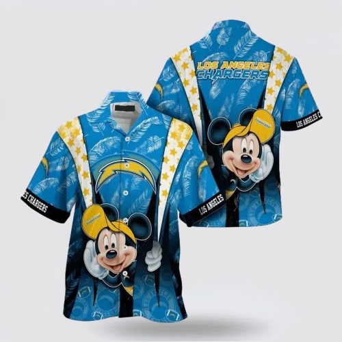 Los Angeles Chargers Nfl Mickey Mouse Hawaiian Shirt For Fans