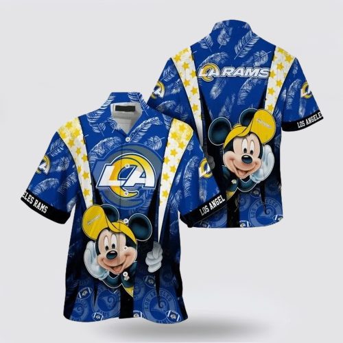 Los Angeles Rams Nfl Mickey Mouse Hawaiian Shirt For Fans