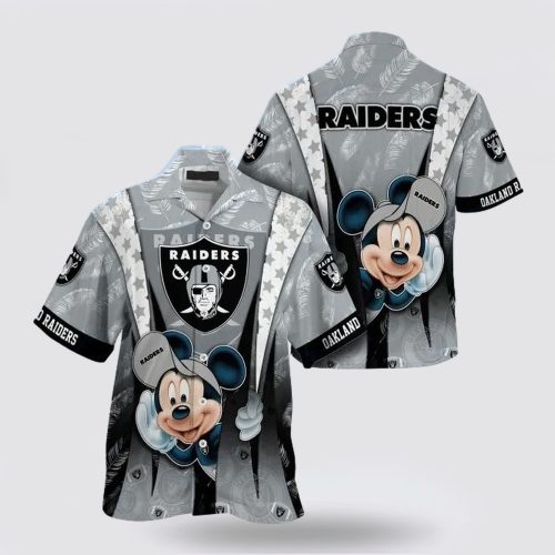 Las Vegas Raiders Nfl Mickey Mouse Hawaiian Shirt For Fans