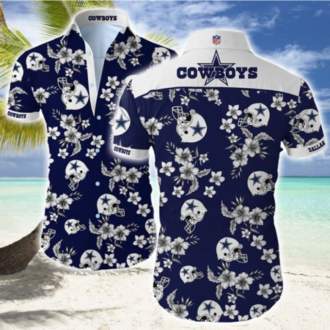 Dallas Cowboys Hawaiian Shirt Summer Gift Tropical Flower Slim Fit Body