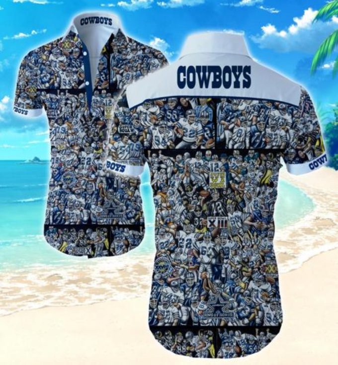 Dallas Cowboys Hawaiian Shirt Summer Gift Tropical Flower Slim Fit Body