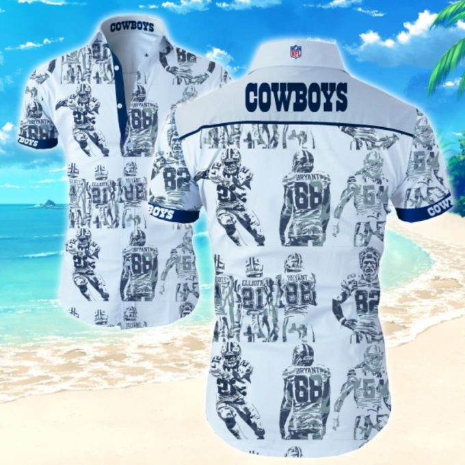 Dallas Cowboys Hawaiian Shirt Summer Gift Tropical Flower Slim Fit Body