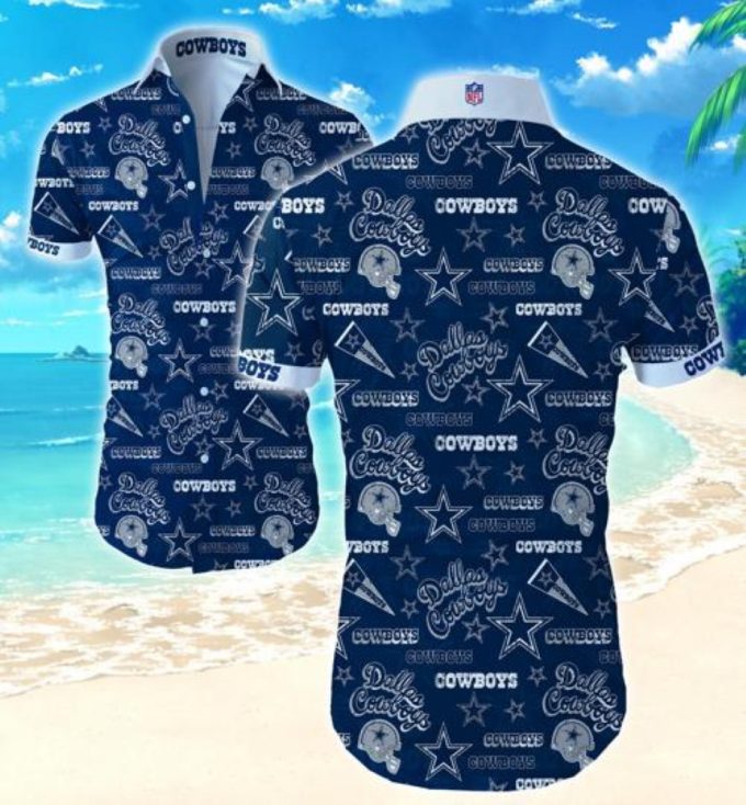 Dallas Cowboys Hawaiian Shirt Summer Gift Tropical Flower Slim Fit Body