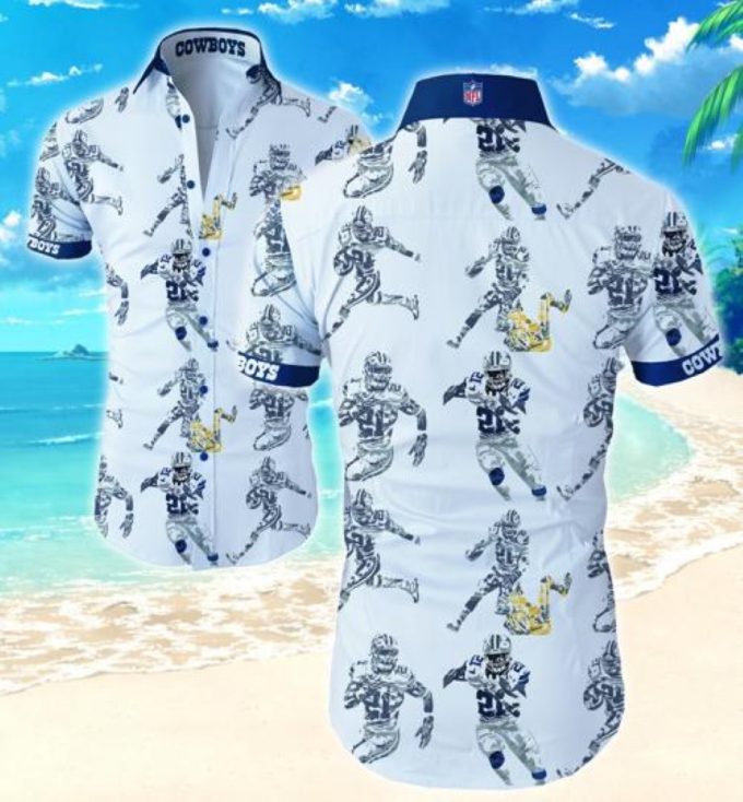 Dallas Cowboys Hawaiian Shirt Summer Gift Tropical Flower Slim Fit Body