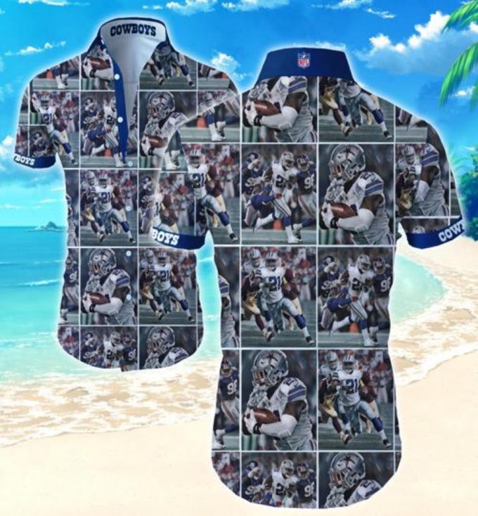 Dallas Cowboys Hawaiian Shirt Summer Gift Tropical Flower Slim Fit Body